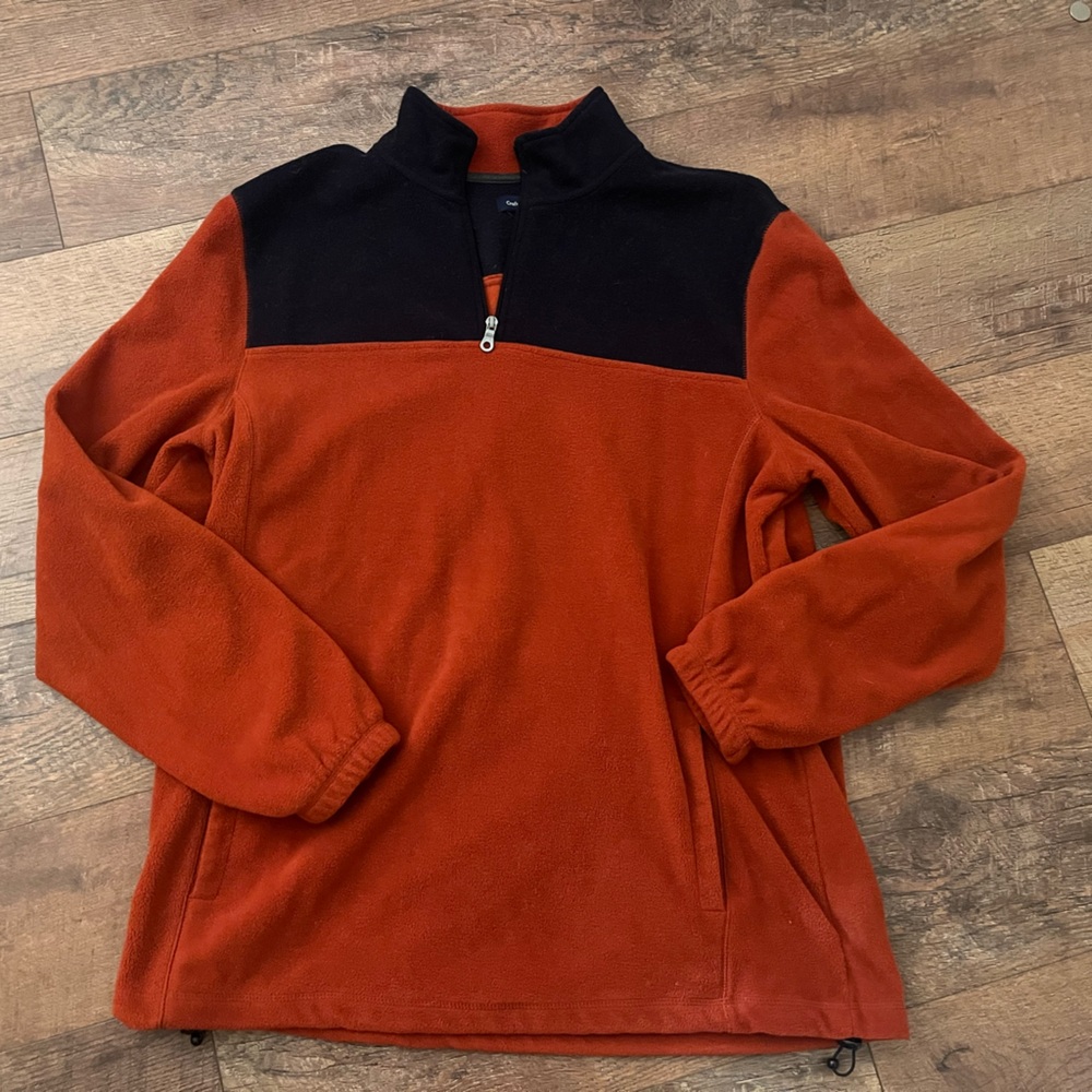Croft & Barrow Navy and Orange Fleece Jacket